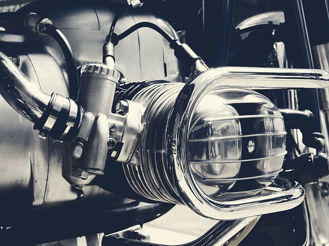 A close up of a motorcycleDescription automatically generated