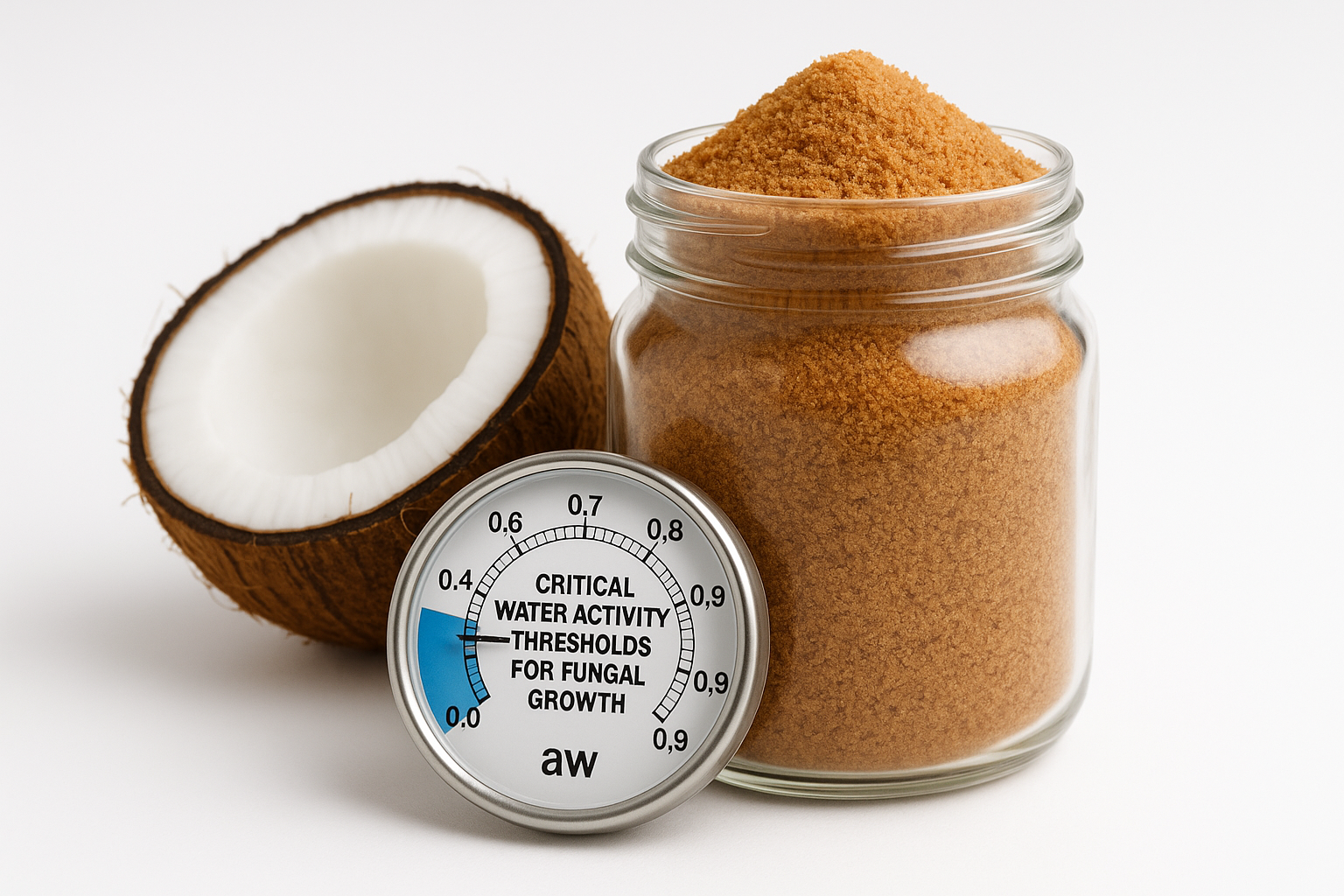 water activity in coconut sugar