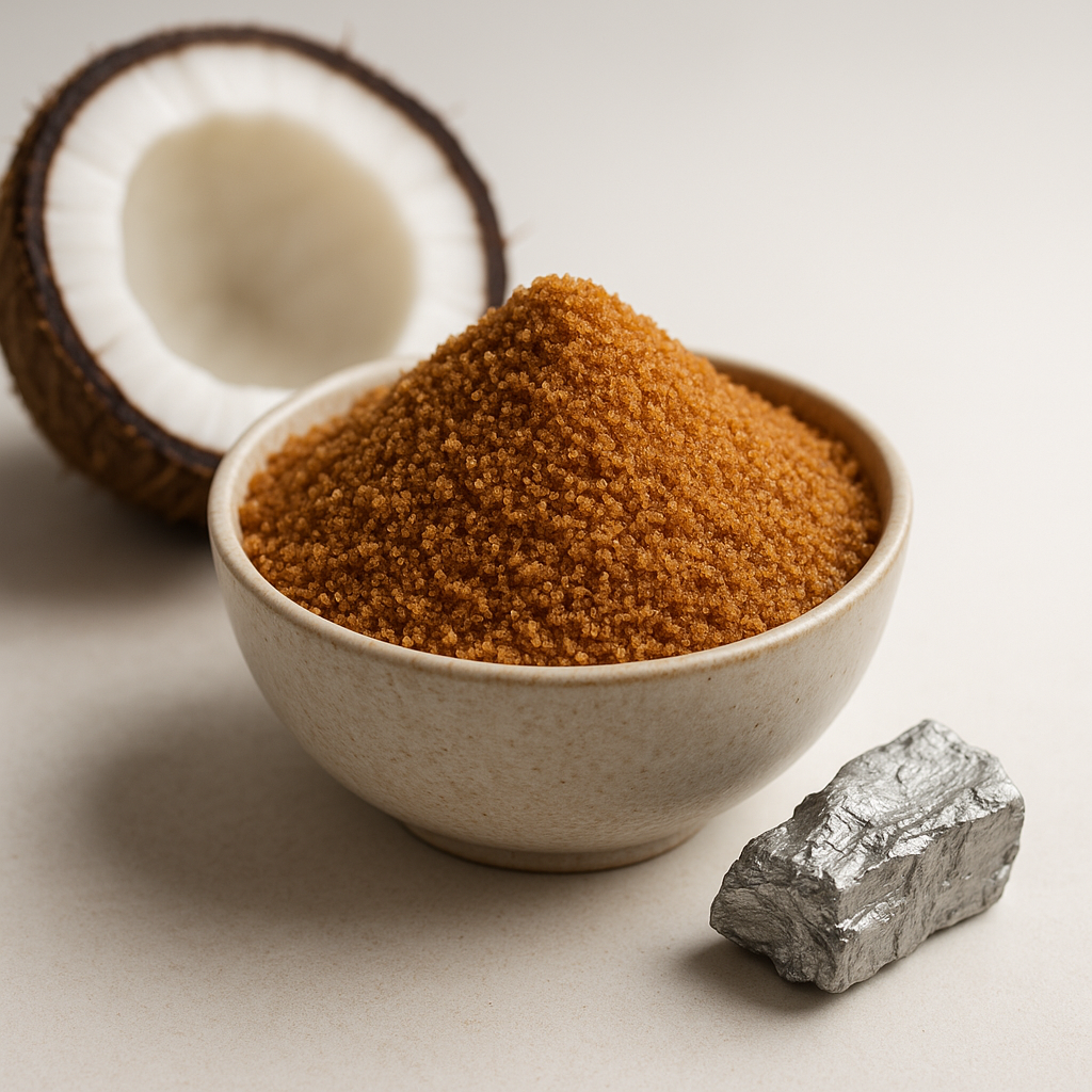Cadmium heavy metal contamination in coconut sugar samples showing test results and limits