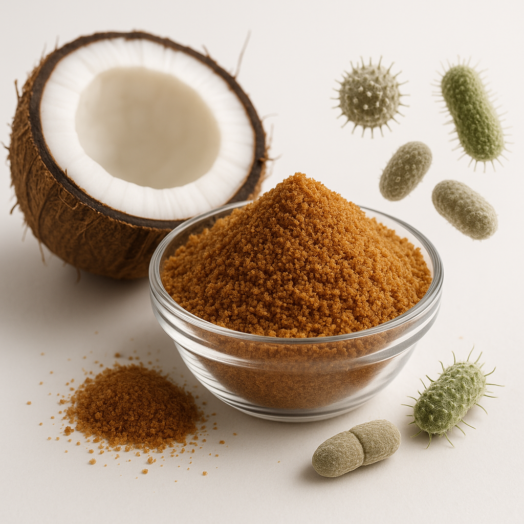 Microbiological testing equipment and petri dishes for coconut sugar quality specifications analysis
