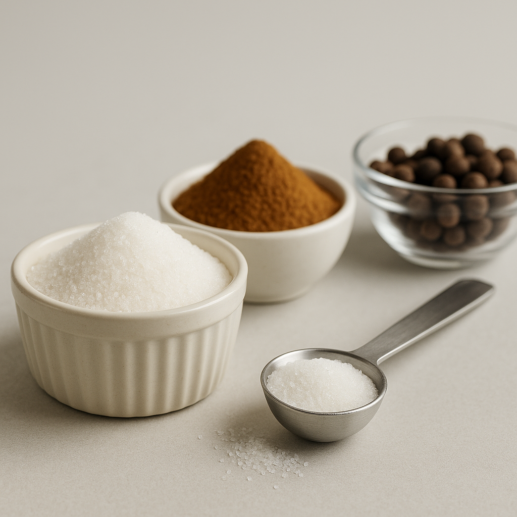 Coconut sugar crystals compared to corn syrup for ingredient substitution ratios in recipe formulation